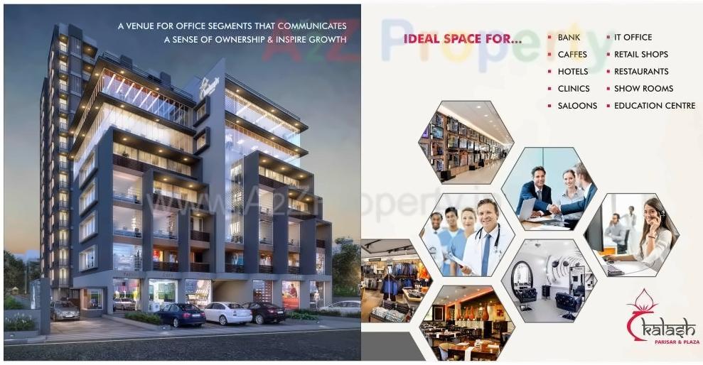 3D Elevation of real estate project Kalash Plaza   Kalash Parisar located at Muthiya, Ahmedabad, Gujarat
