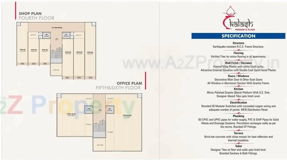 Layout of real estate project Kalash Plaza   Kalash Parisar located at Muthiya, Ahmedabad, Gujarat