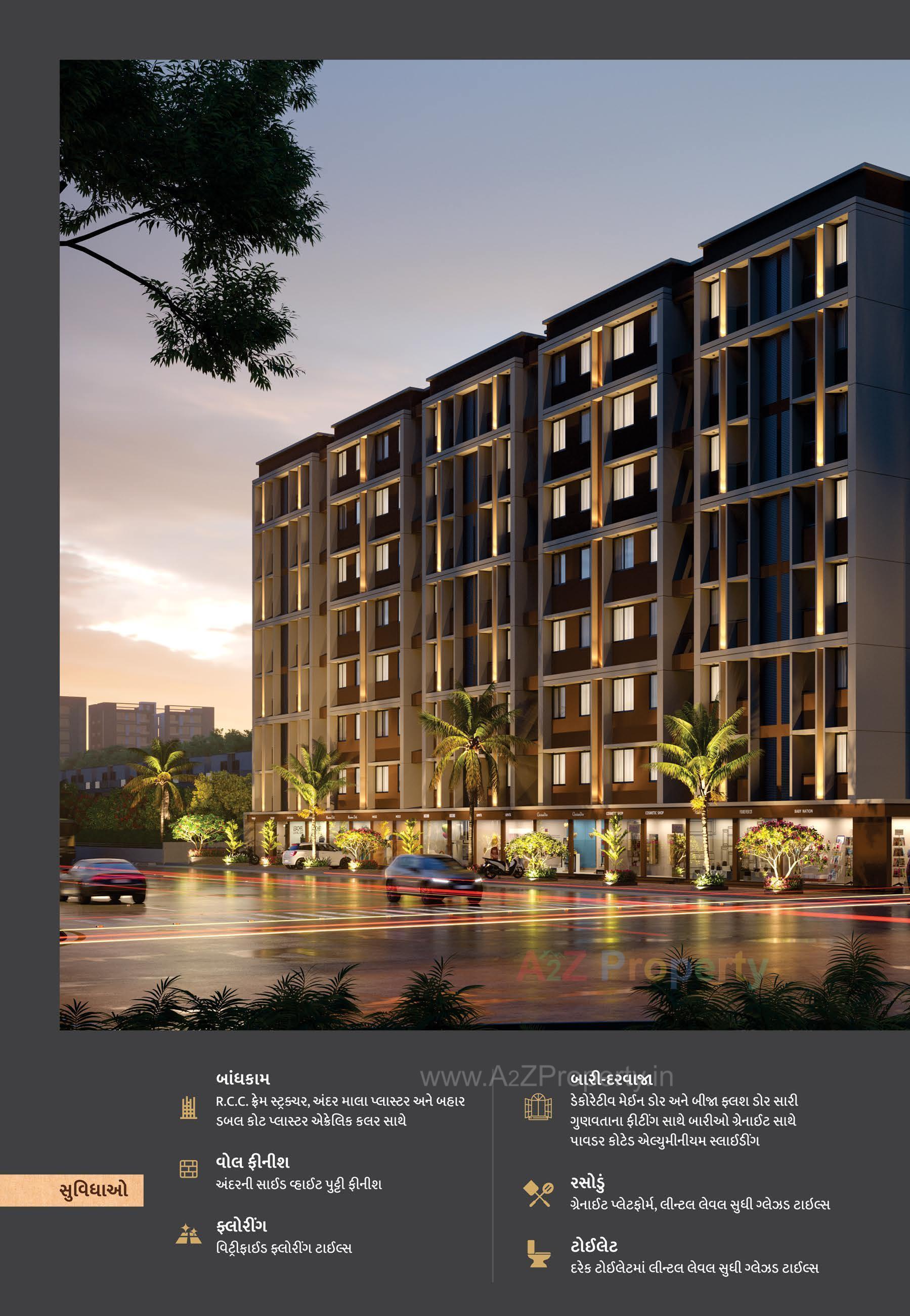 3D Elevation of real estate project Kalash Prathna located at Vatva, Ahmedabad, Gujarat