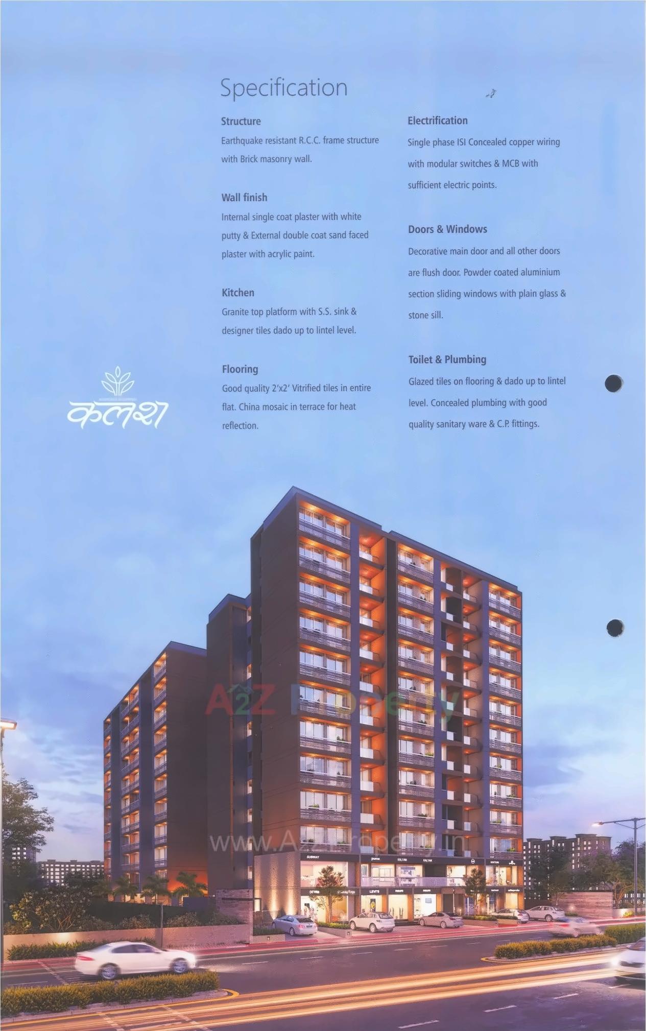 3D Elevation of real estate project Kalash located at Chandkheda, Ahmedabad, Gujarat