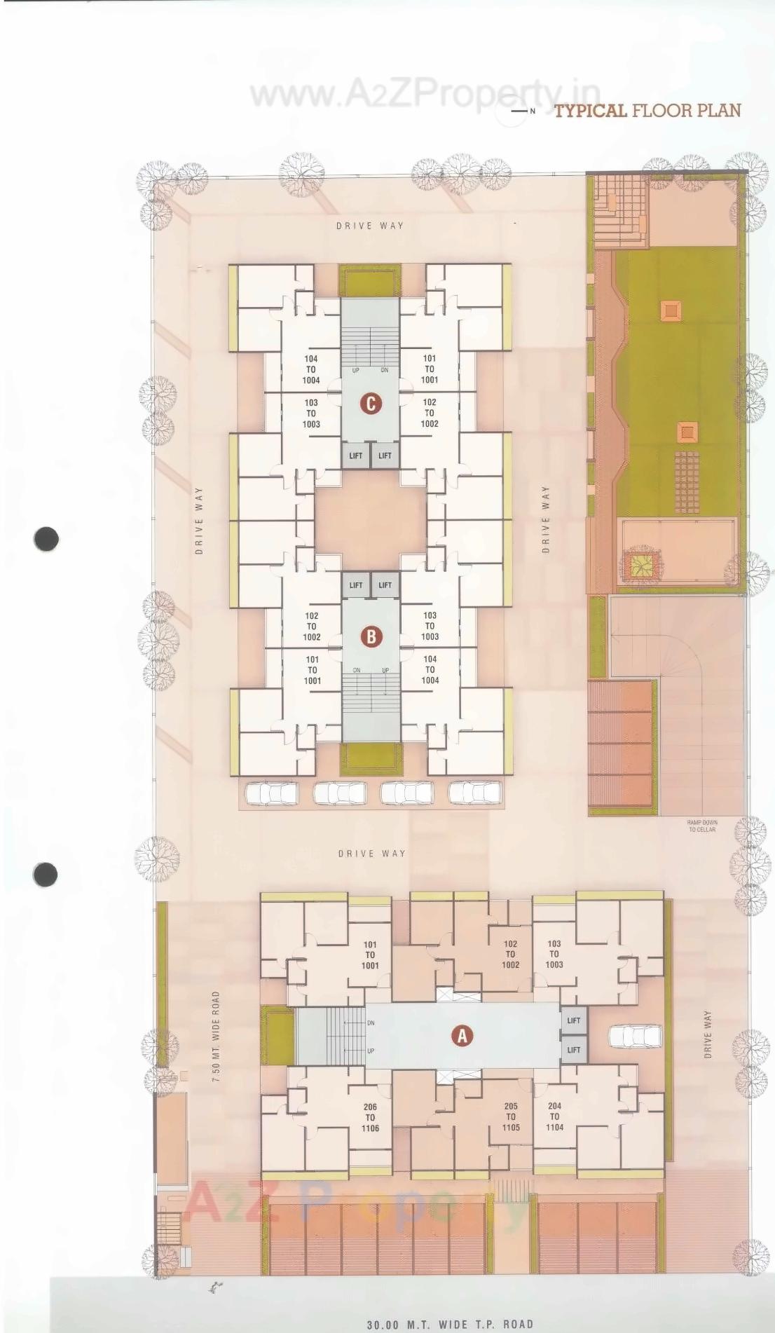 Layout of real estate project Kalash located at Chandkheda, Ahmedabad, Gujarat
