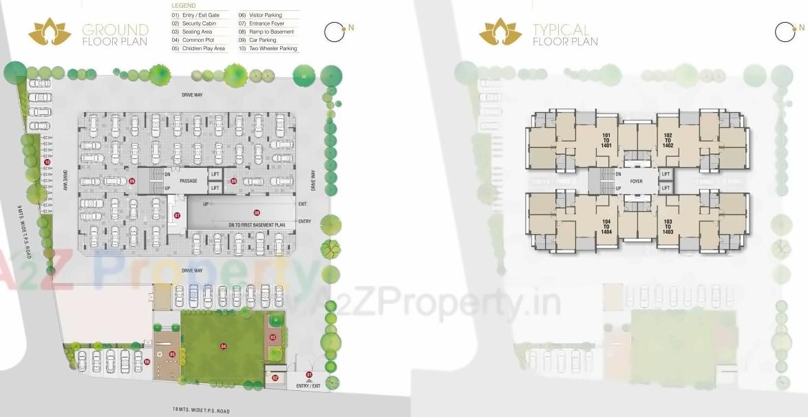 Layout of real estate project Kalatirth Premium located at Motera, Ahmedabad, Gujarat