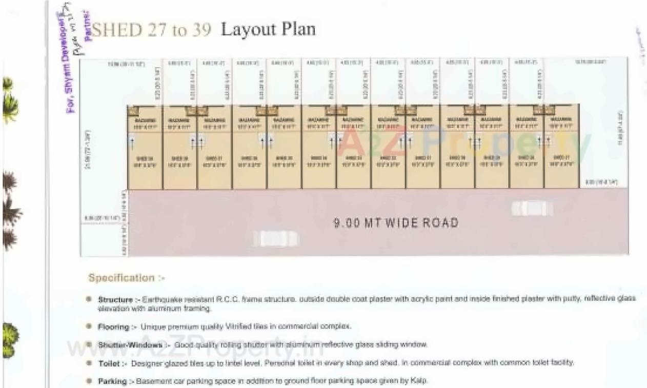 Layout of real estate project Kalp Industrial Park located at Nikol, Ahmedabad, Gujarat
