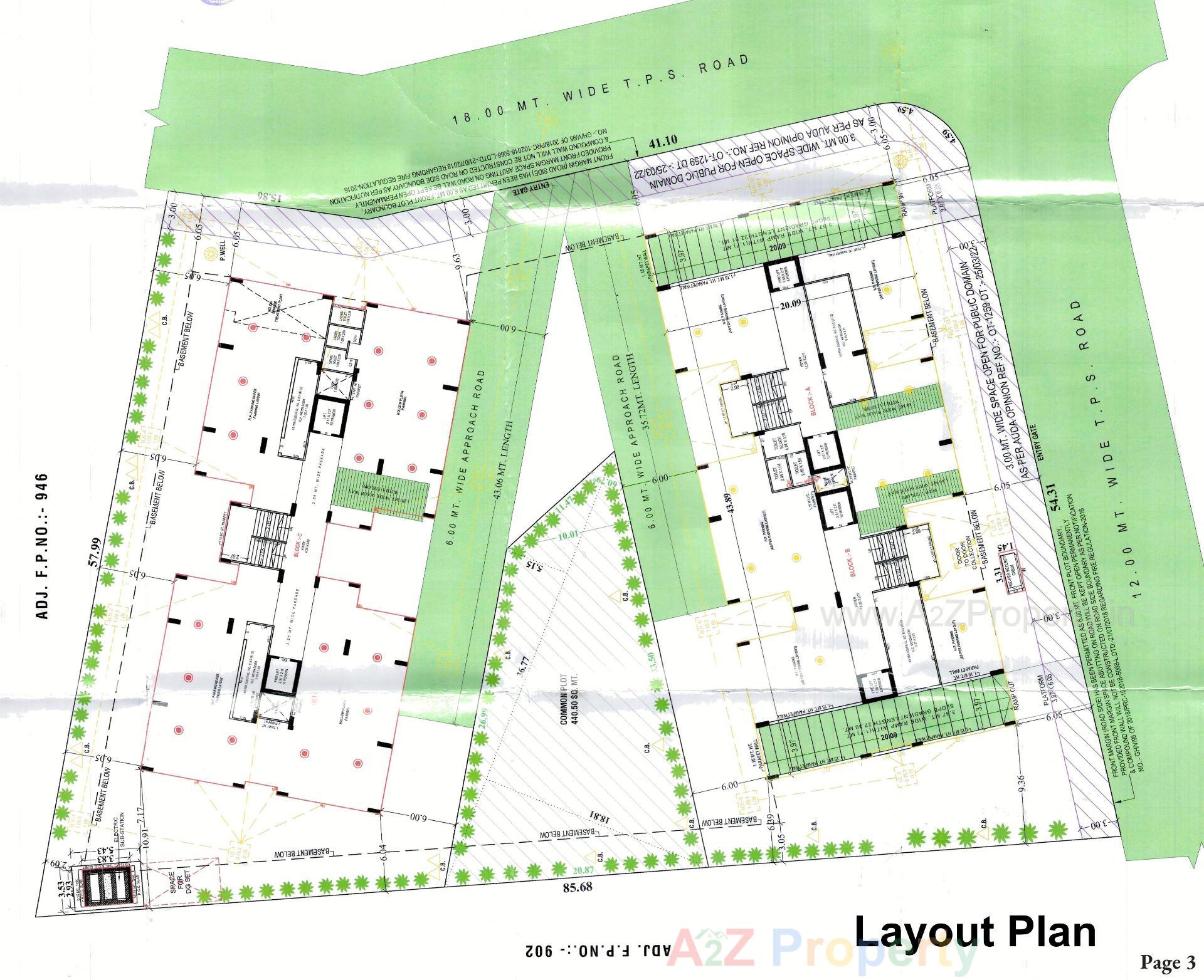 Layout of real estate project Kalpavriksh located at Acher, Ahmedabad, Gujarat