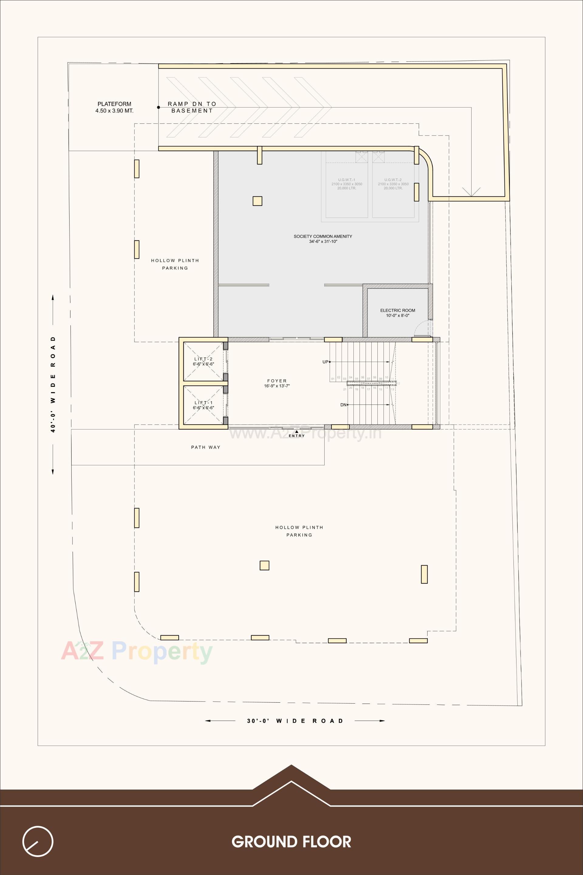 Layout of real estate project Kalpvruksh Shadows located at Kochrab, Ahmedabad, Gujarat