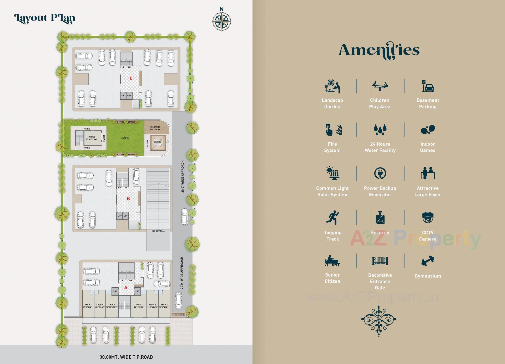 Layout of real estate project Kalyan Heights located at Ahmedabad, Ahmedabad, Gujarat