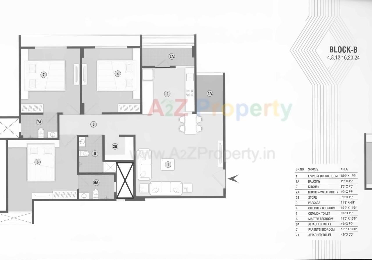 Layout of real estate project Kameshwar Jay Apartment located at Ahmedabad, Ahmedabad, Gujarat