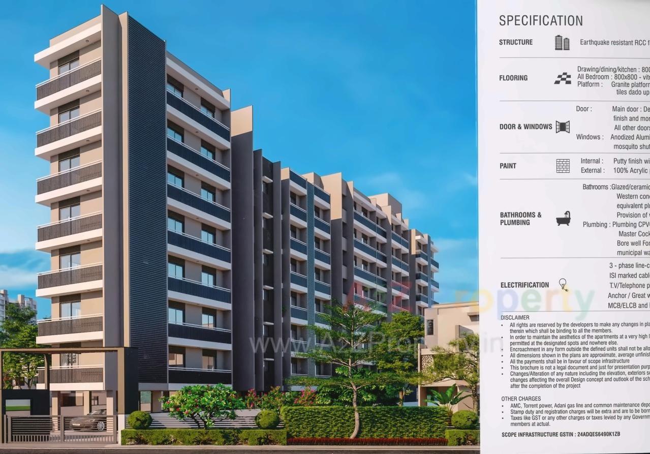 3D Elevation of real estate project Kameshwar Jay Apartment located at Ahmedabad, Ahmedabad, Gujarat