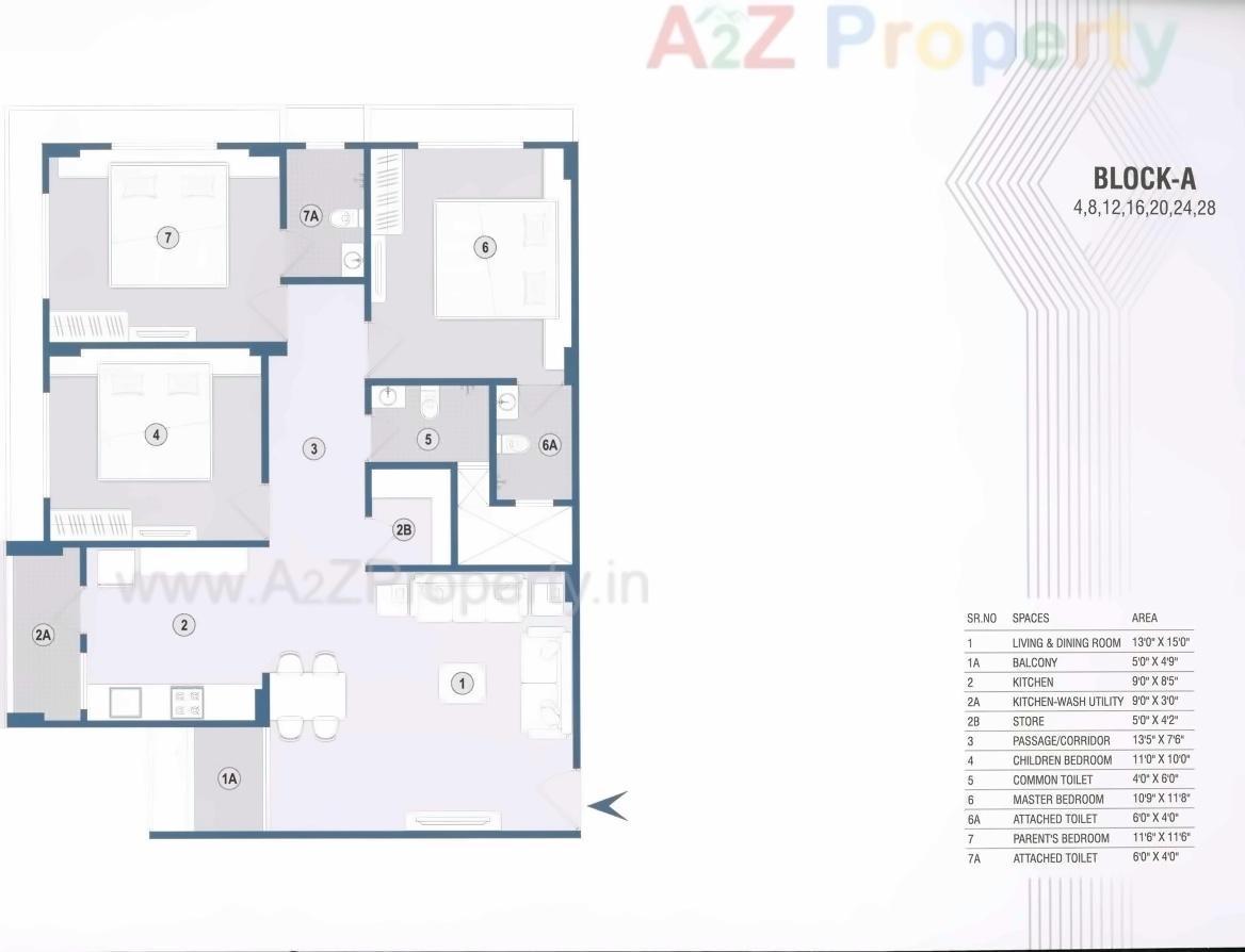 Layout of real estate project Kameshwar Jay Apartment located at Ahmedabad, Ahmedabad, Gujarat