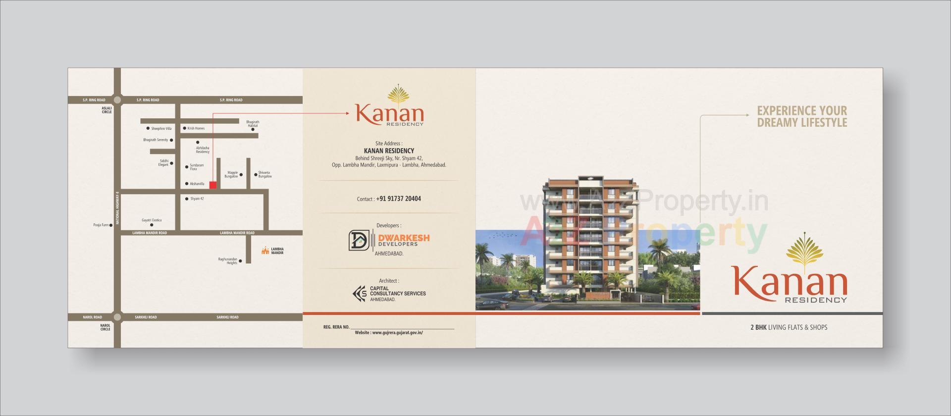 Layout of real estate project Kanan Residency located at Laxmipura, Ahmedabad, Gujarat