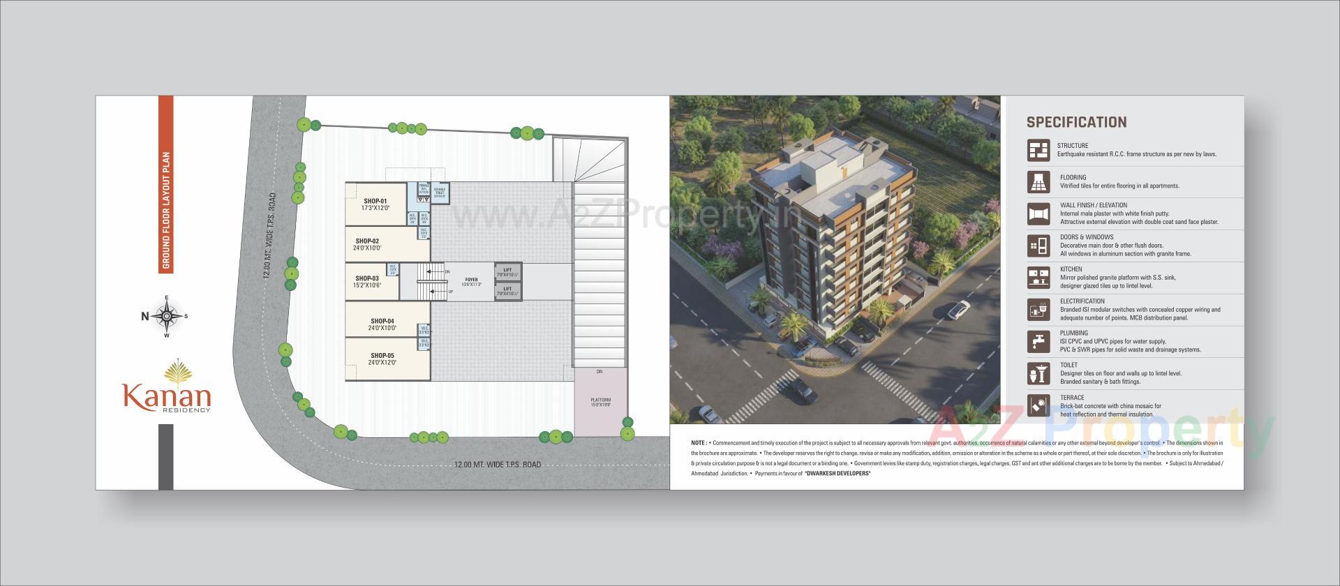 Layout of real estate project Kanan Residency located at Laxmipura, Ahmedabad, Gujarat
