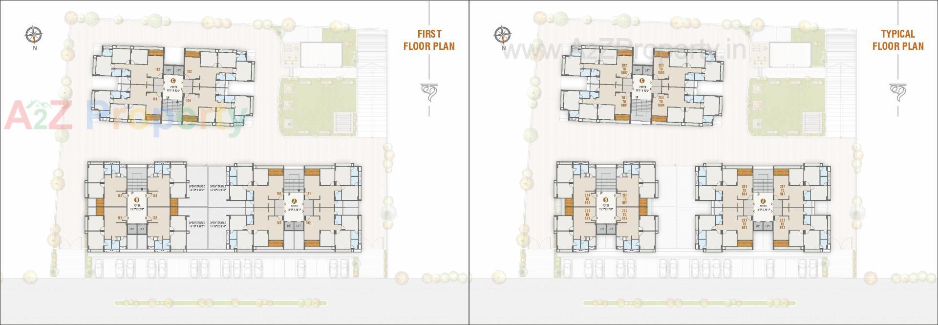 Layout of real estate project Kantam Residency located at Chenpur, Ahmedabad, Gujarat