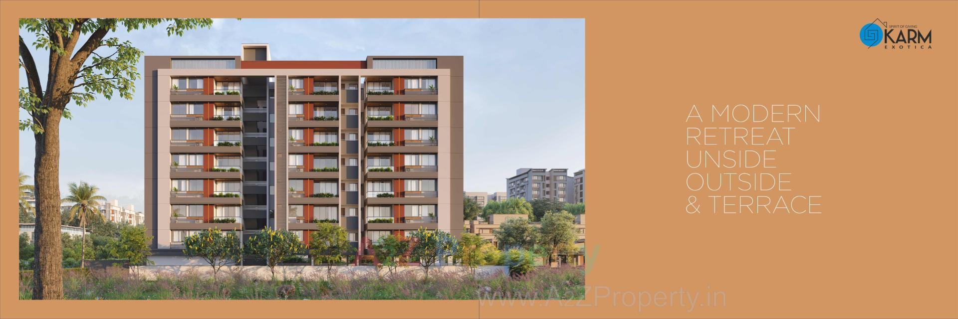 3D Elevation of real estate project Karm Exotica located at Nikol, Ahmedabad, Gujarat