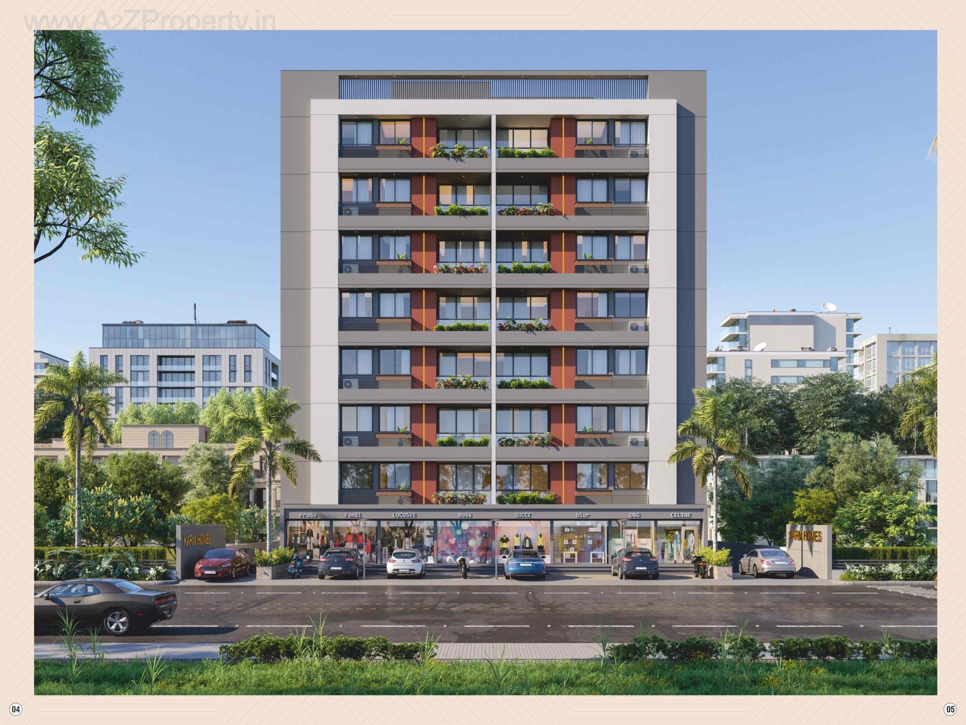 3D Elevation of real estate project Karm Homes located at Nikol, Ahmedabad, Gujarat