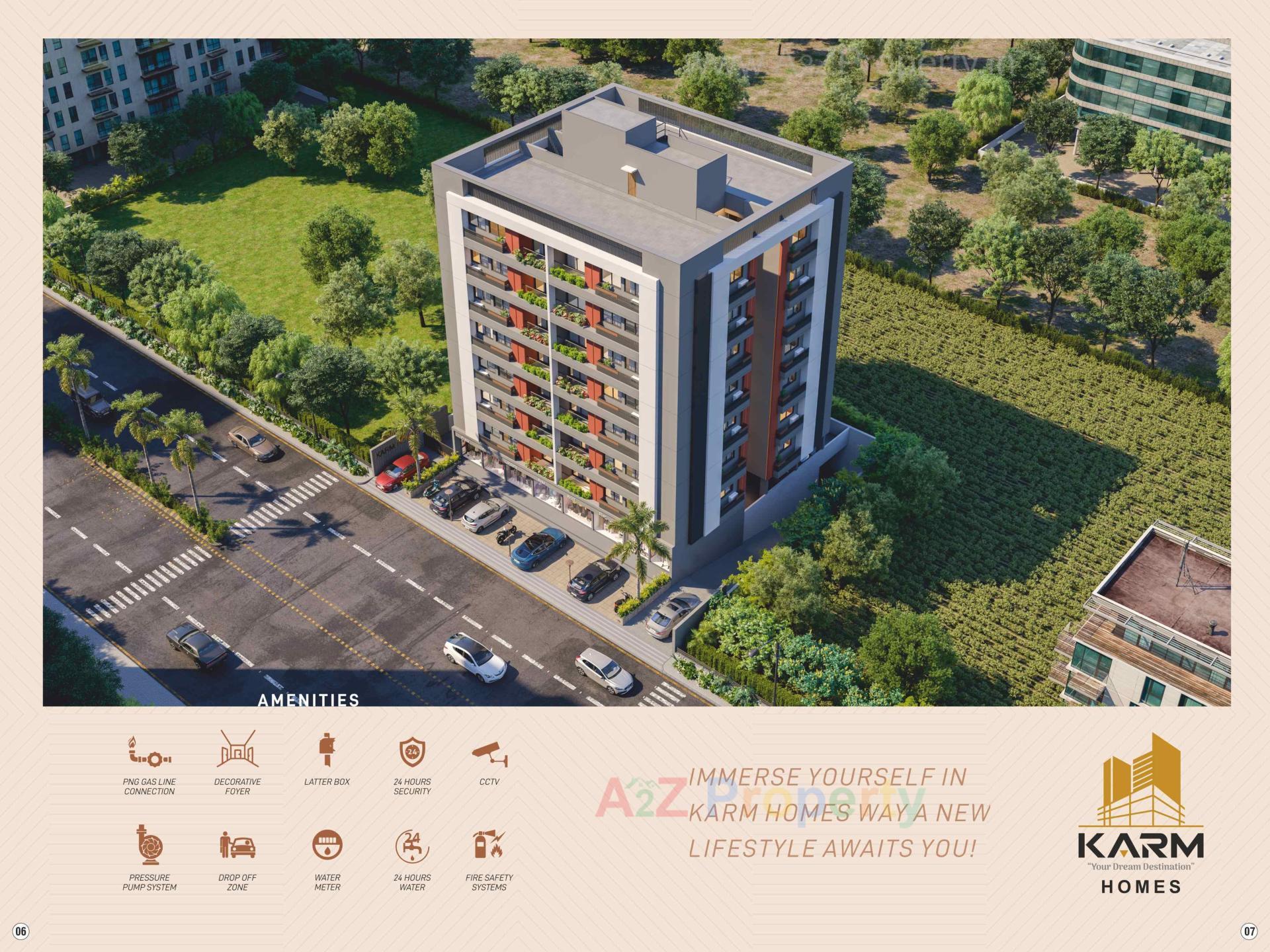 3D Elevation of real estate project Karm Homes located at Nikol, Ahmedabad, Gujarat