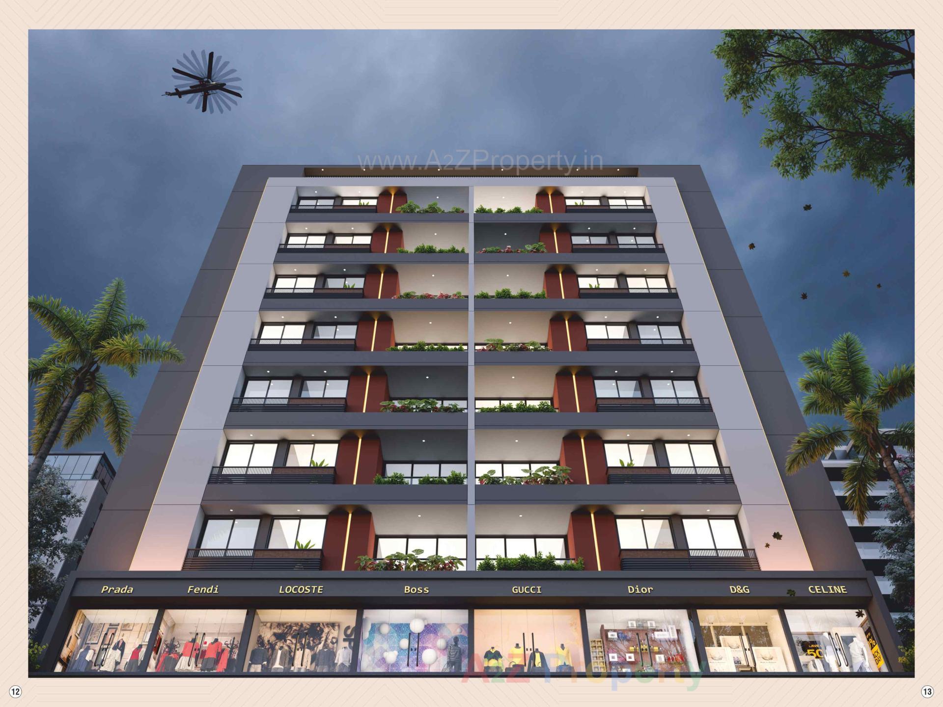 3D Elevation of real estate project Karm Homes located at Nikol, Ahmedabad, Gujarat