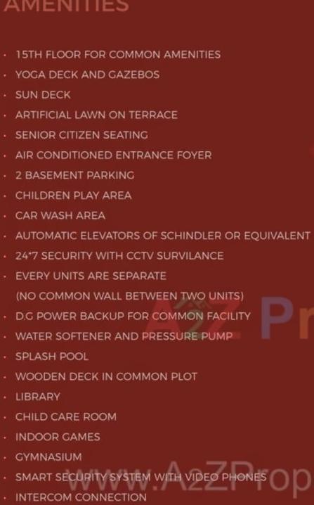 Amenities of Karmyog Heights