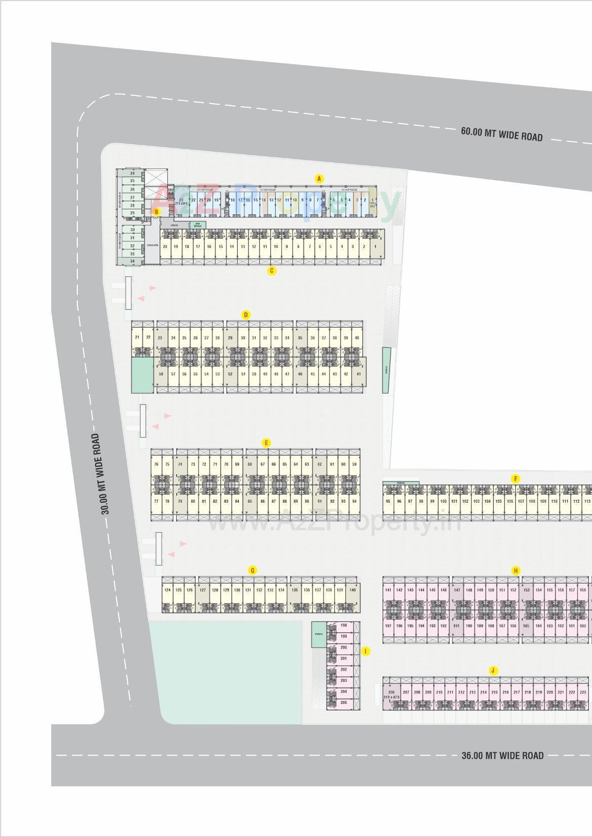 Layout of real estate project Karnavati Agriculture Market Yard located at Ahmedabad, Ahmedabad, Gujarat
