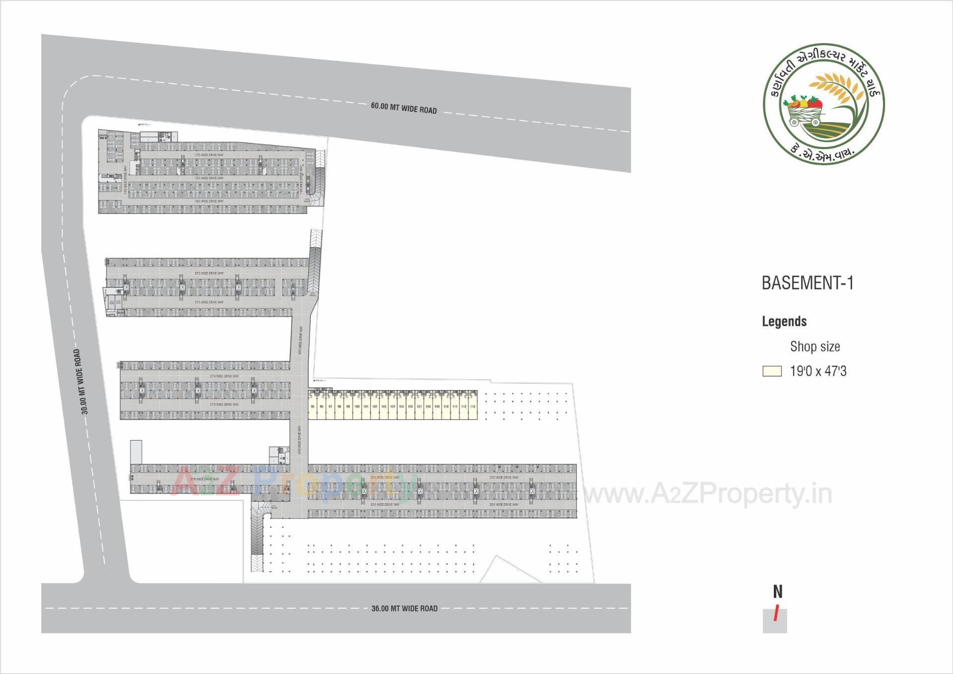 Layout of real estate project Karnavati Agriculture Market Yard located at Ahmedabad, Ahmedabad, Gujarat