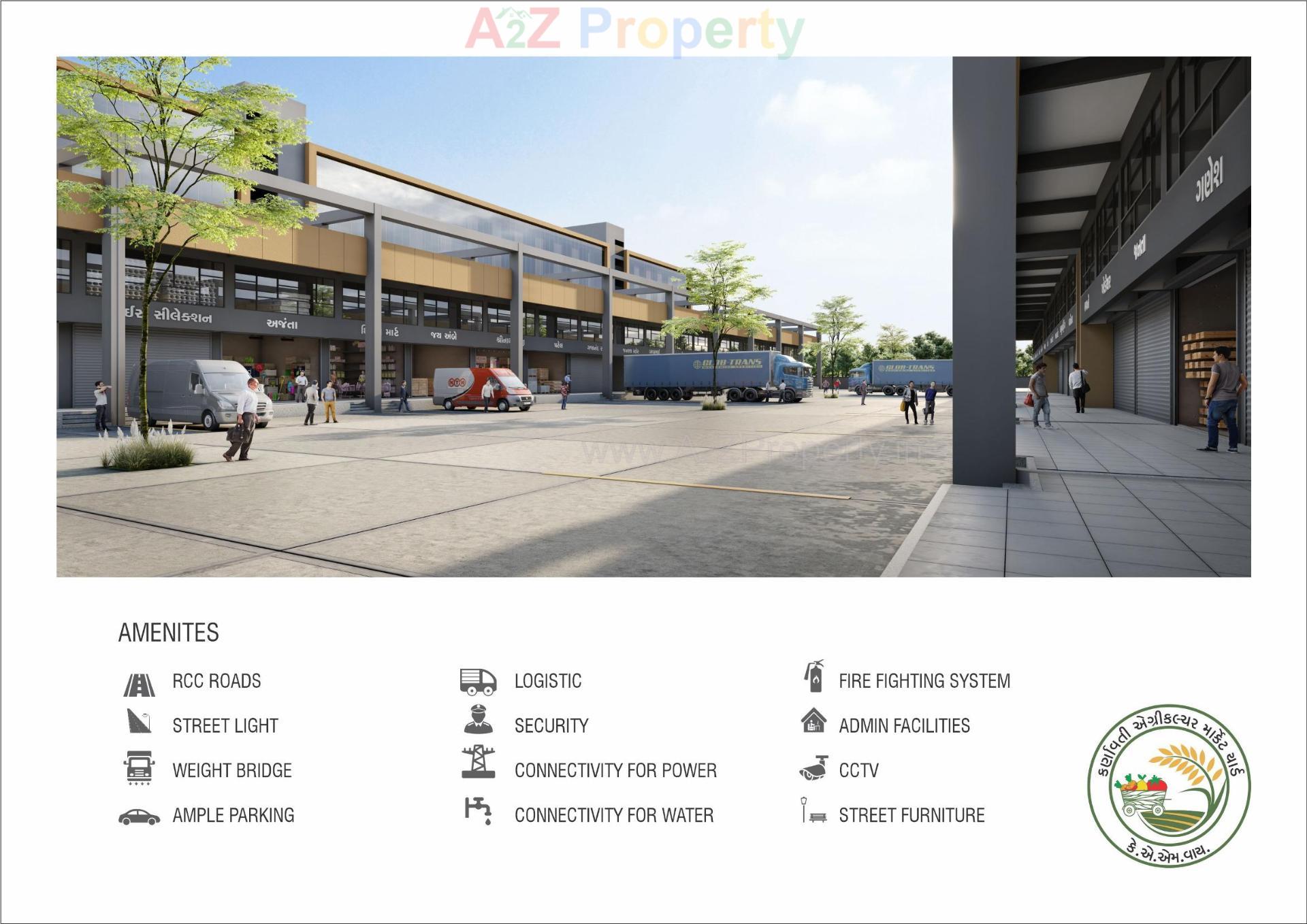 3D Elevation of real estate project Karnavati Agriculture Market Yard located at Ahmedabad, Ahmedabad, Gujarat