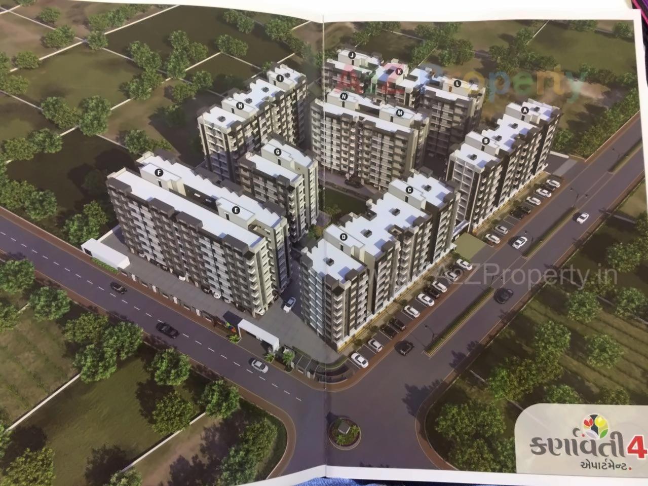 3D Elevation of real estate project Karnavati Apartment located at Vatva, Ahmedabad, Gujarat