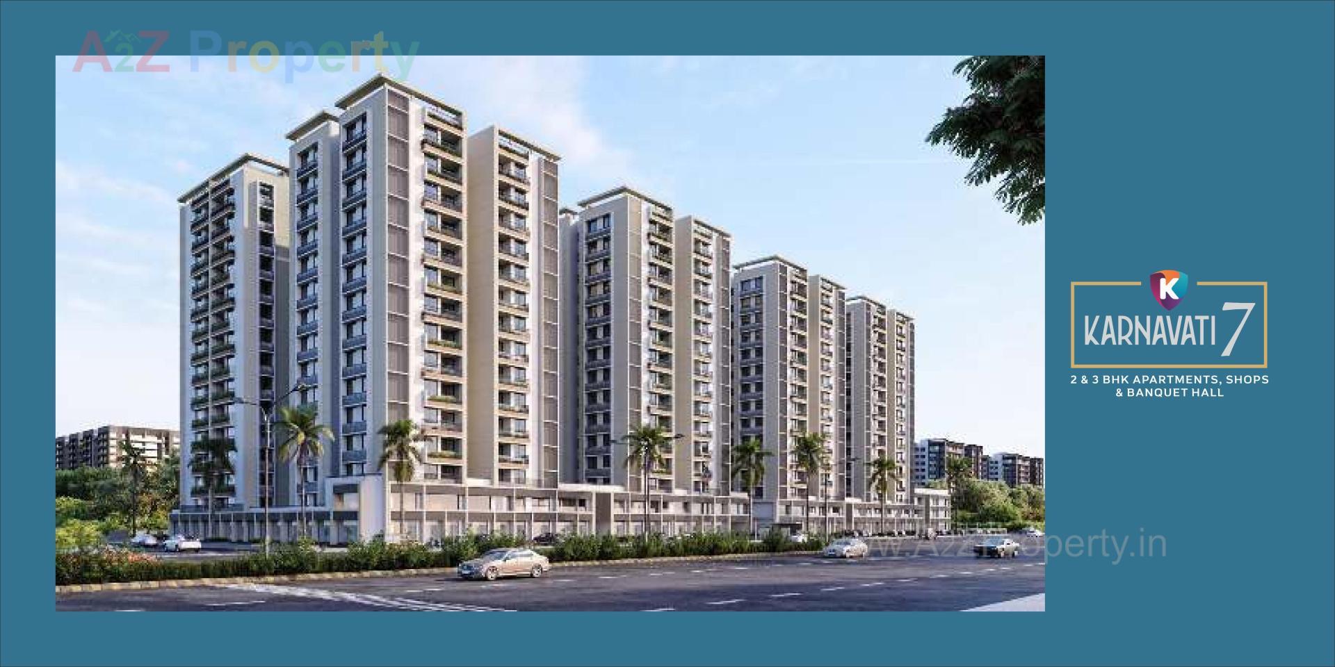 3D Elevation of real estate project Karnavati Apartment located at Vatva, Ahmedabad, Gujarat