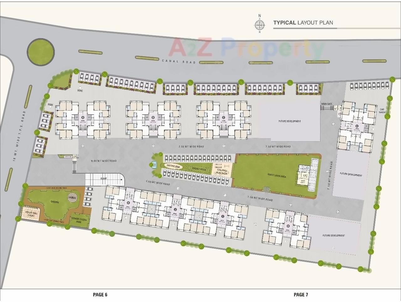 Layout of real estate project Karnavati Appartment located at Vatva, Ahmedabad, Gujarat