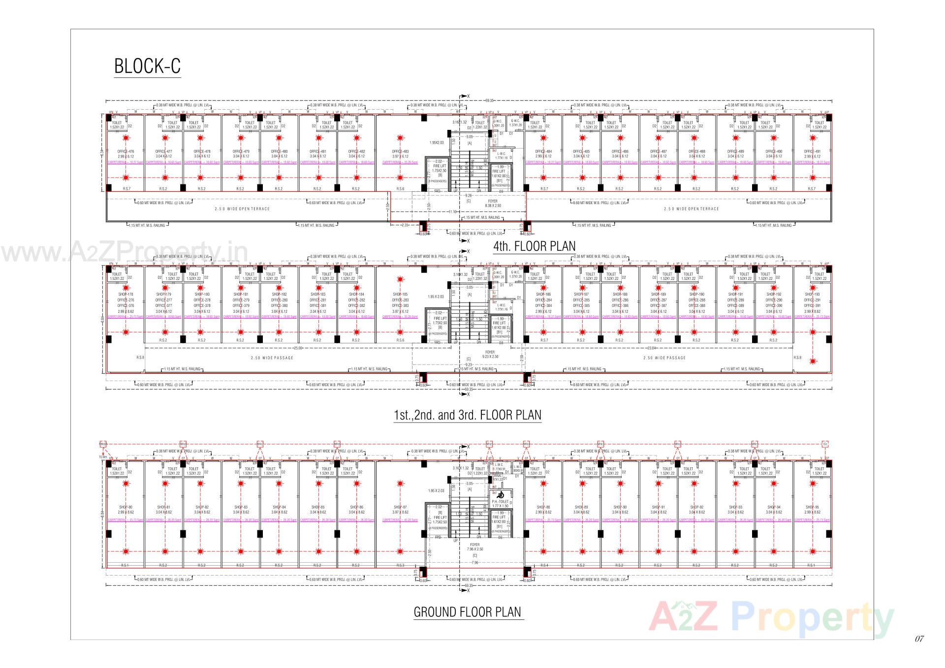 Layout of real estate project Karnavati Business Center located at Aslali, Ahmedabad, Gujarat