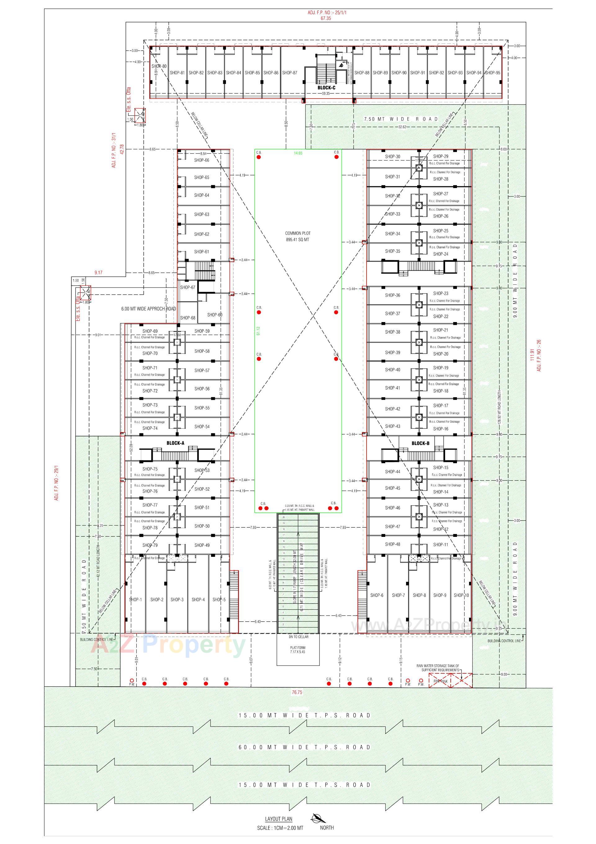 Layout of real estate project Karnavati Business Center located at Aslali, Ahmedabad, Gujarat