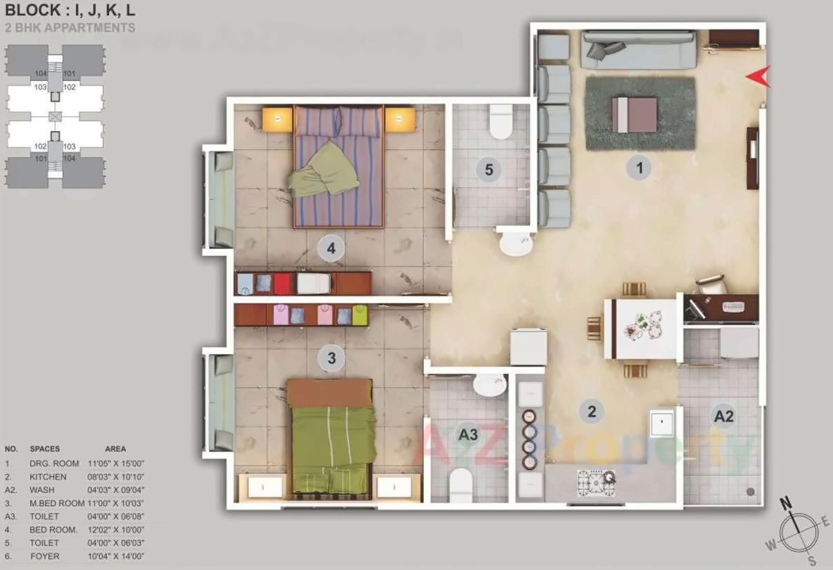 Layout of real estate project Karnavati Enclave located at City, Ahmedabad, Gujarat