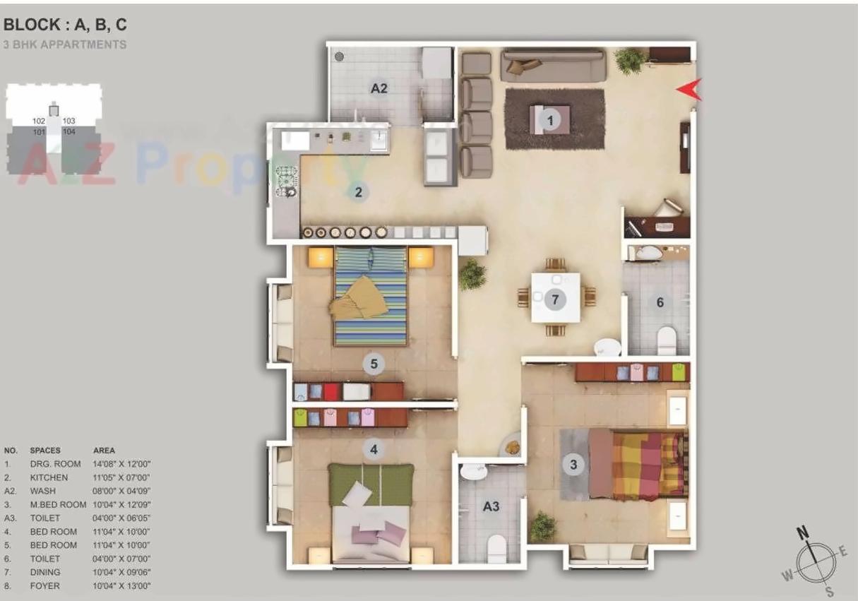 Layout of real estate project Karnavati Enclave located at City, Ahmedabad, Gujarat