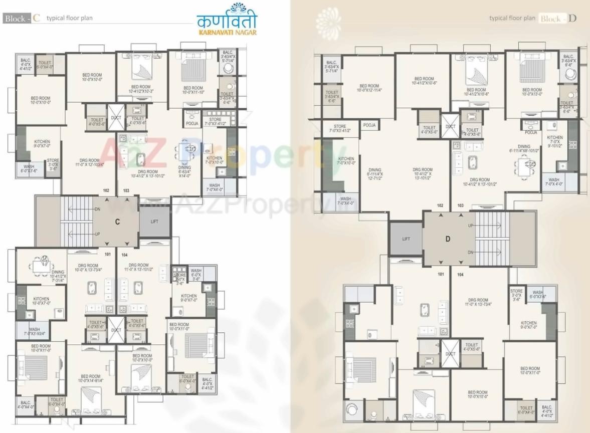Layout of real estate project Karnavati Nagar located at Acher, Ahmedabad, Gujarat