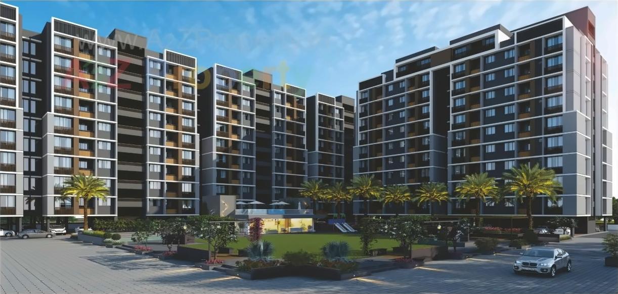 3D Elevation of real estate project Karnavati Riviera located at Ramol, Ahmedabad, Gujarat