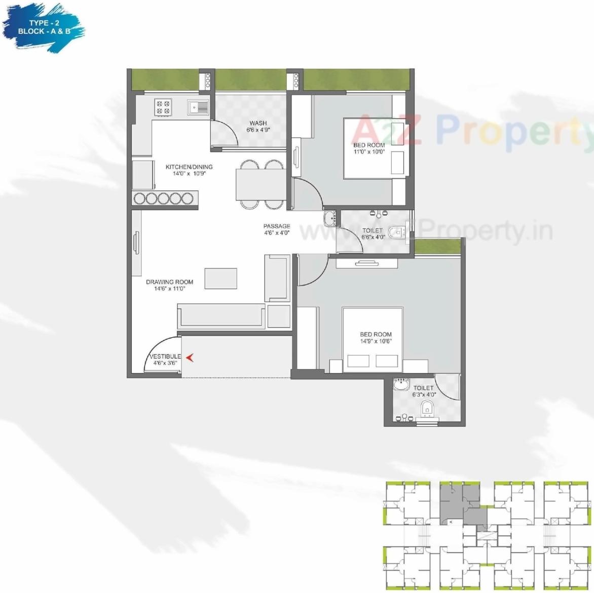 Layout of real estate project Karnavati Riviera located at Ramol, Ahmedabad, Gujarat
