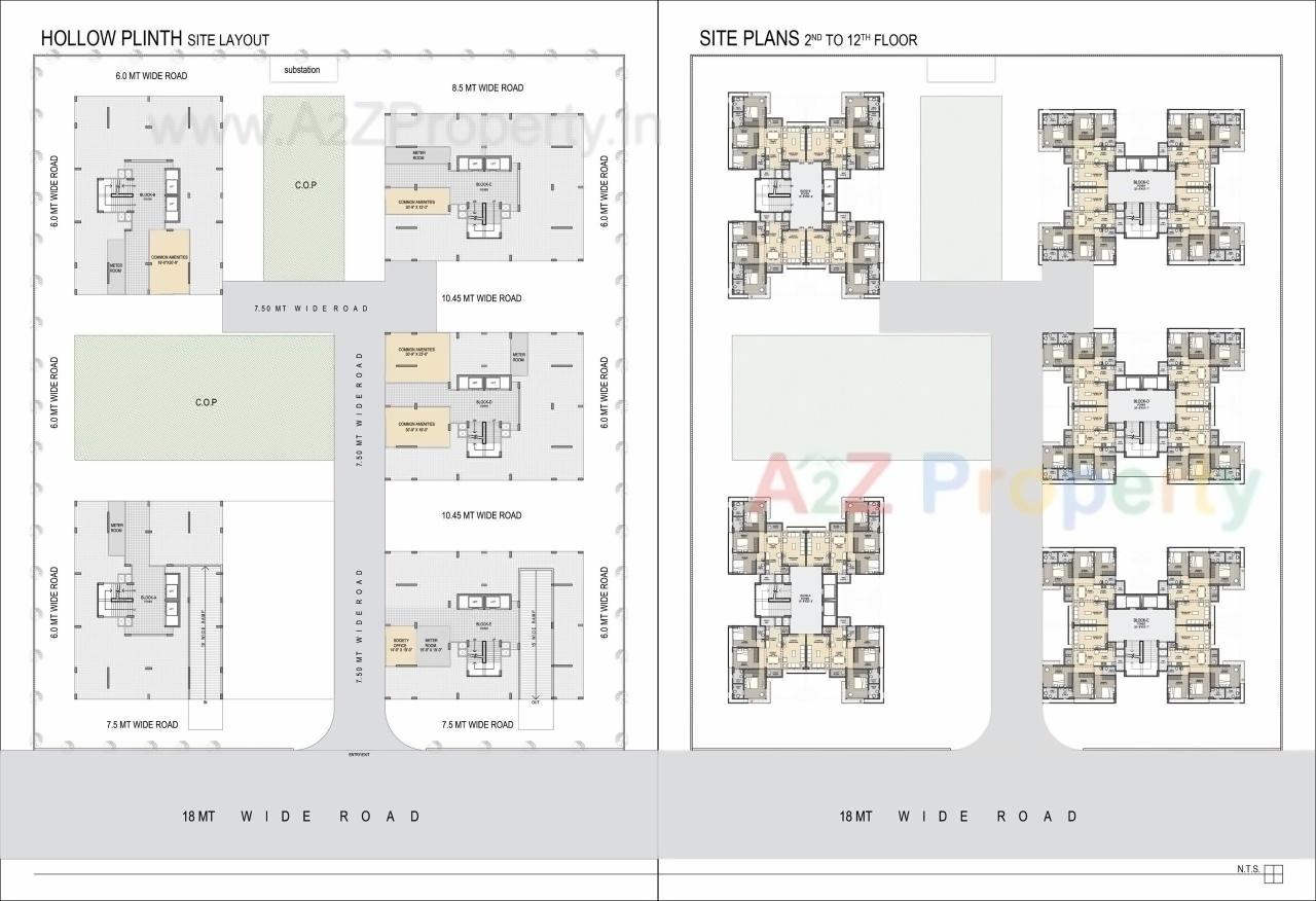 Layout of real estate project Karnavati Skylane located at Ramol, Ahmedabad, Gujarat