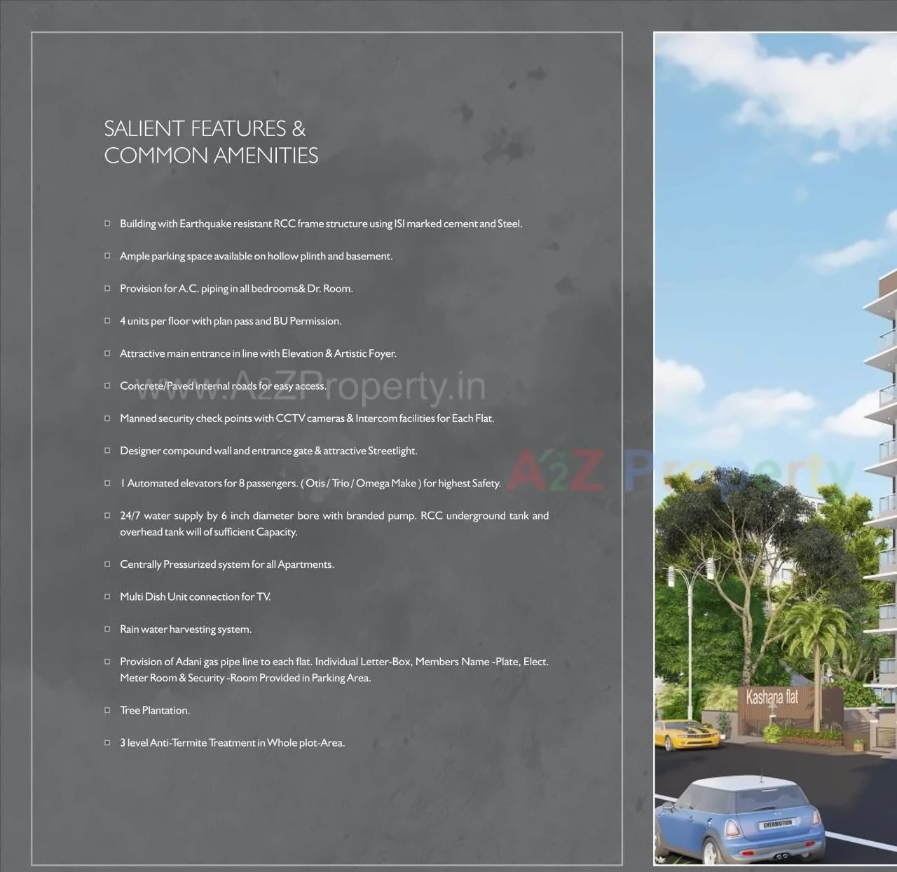 Amenities of Kashana Flats