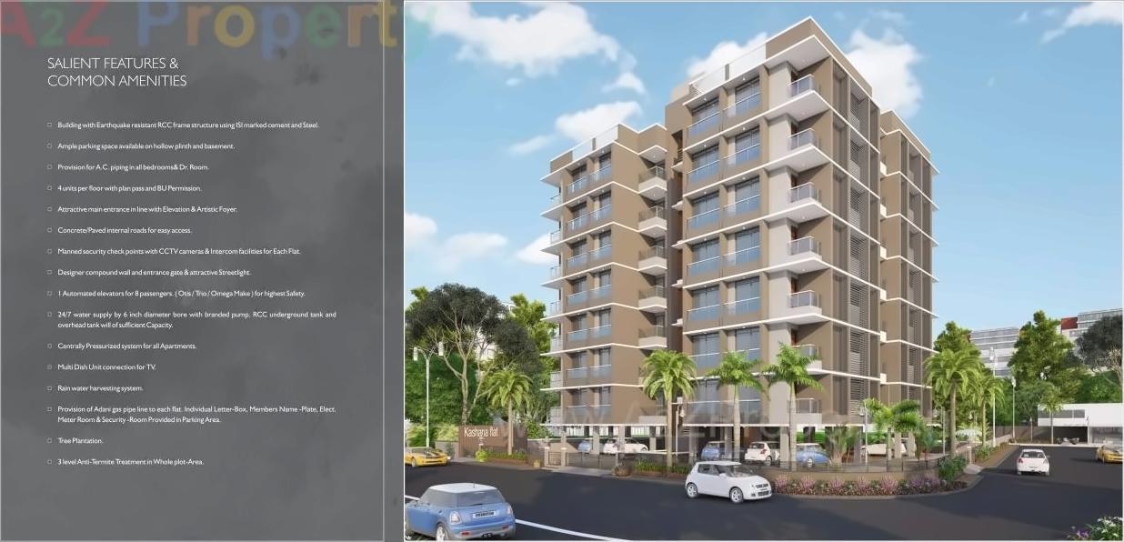 3D Elevation of real estate project Kashana Flats located at Kocharab, Ahmedabad, Gujarat