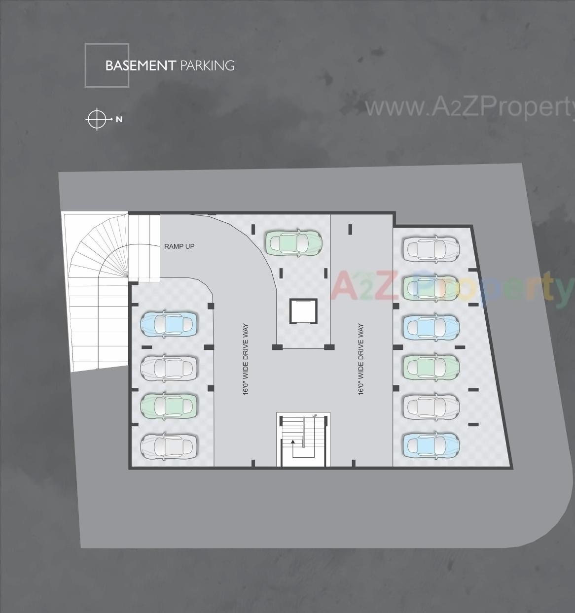 Layout of real estate project Kashana Flats located at Kocharab, Ahmedabad, Gujarat