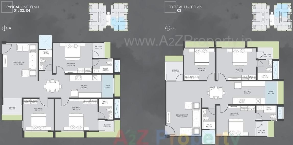 Layout of real estate project Kashana Flats located at Kocharab, Ahmedabad, Gujarat
