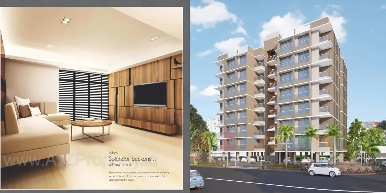 3D Elevation of real estate project Kashana Flats located at Kocharab, Ahmedabad, Gujarat