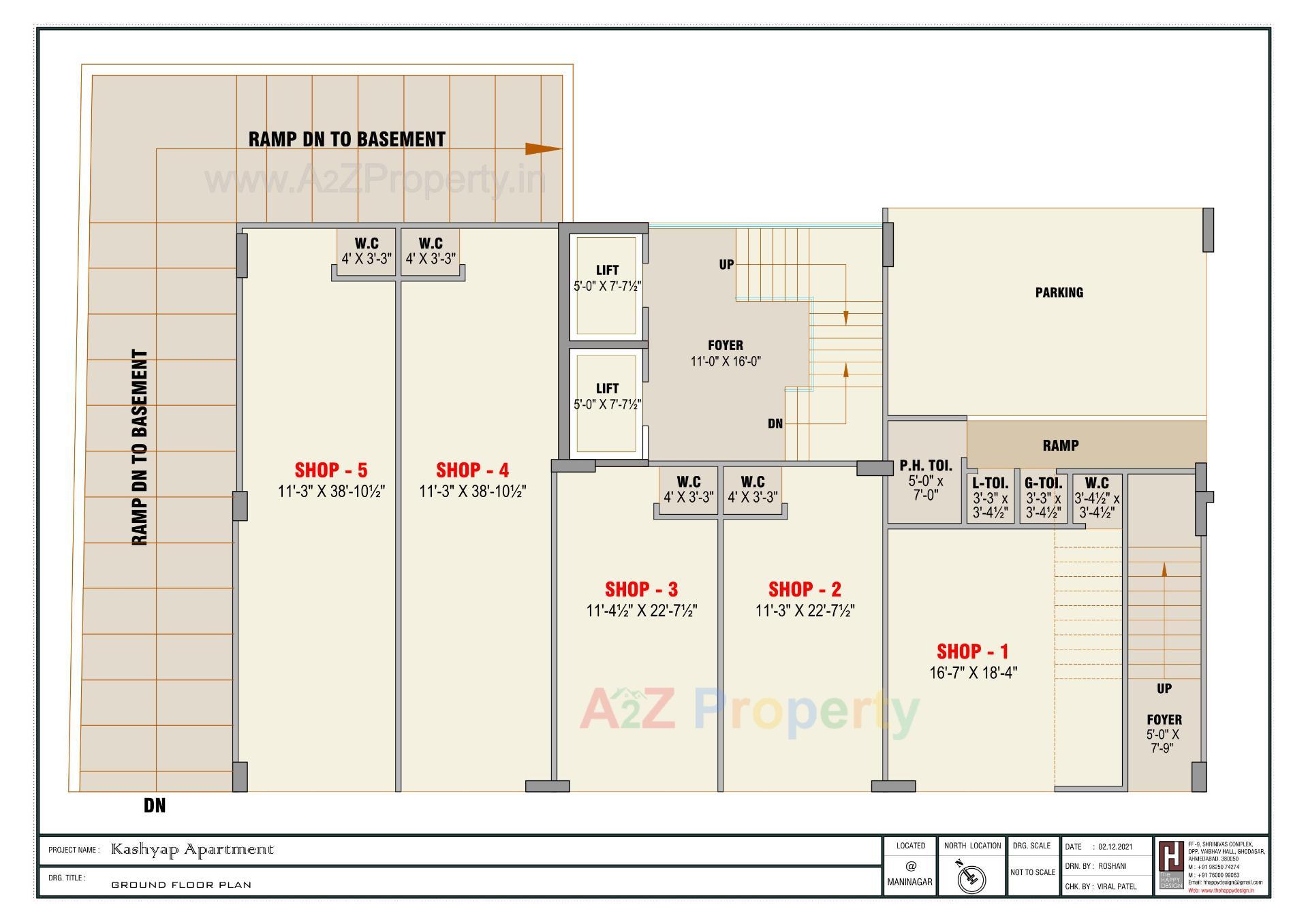 Layout of real estate project Kashyap Apartment Vibhag located at Rajpur--hirpur, Ahmedabad, Gujarat