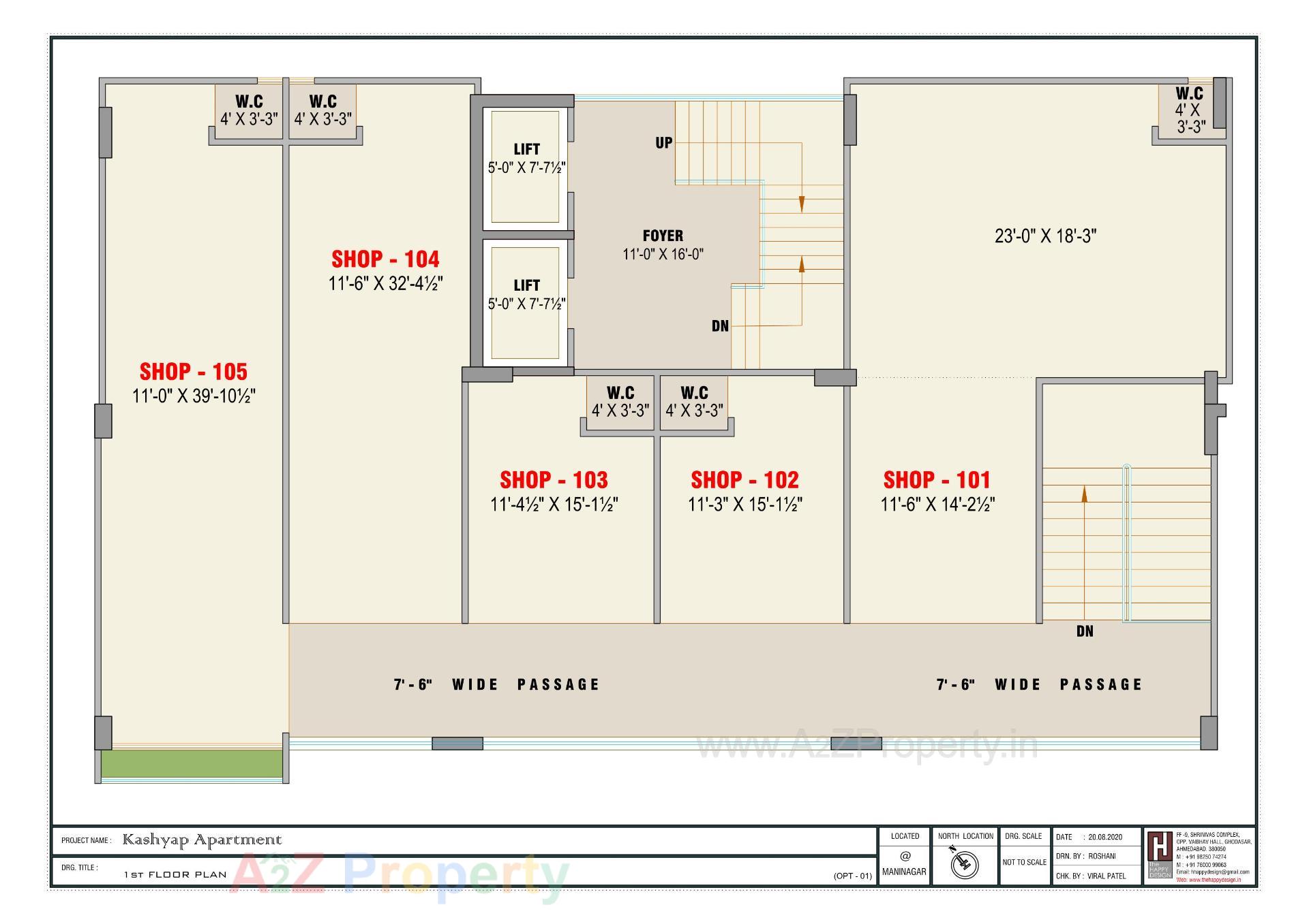 Layout of real estate project Kashyap Apartment Vibhag located at Rajpur--hirpur, Ahmedabad, Gujarat