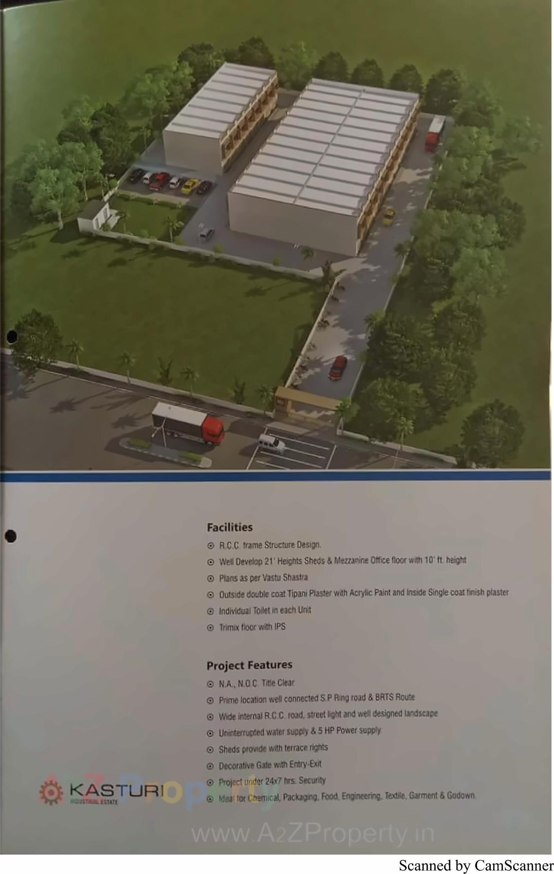 3D Elevation of real estate project Kasturi Industrial Estate located at Odhav, Ahmedabad, Gujarat