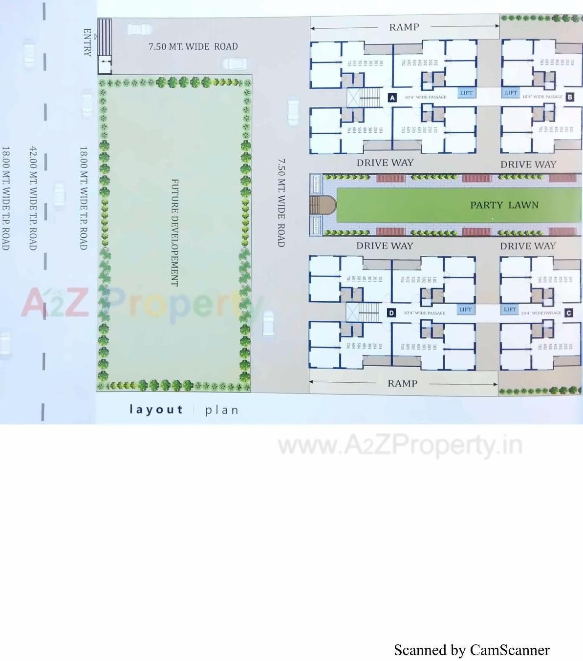 Layout of real estate project Kasturi Pride located at Nikol, Ahmedabad, Gujarat