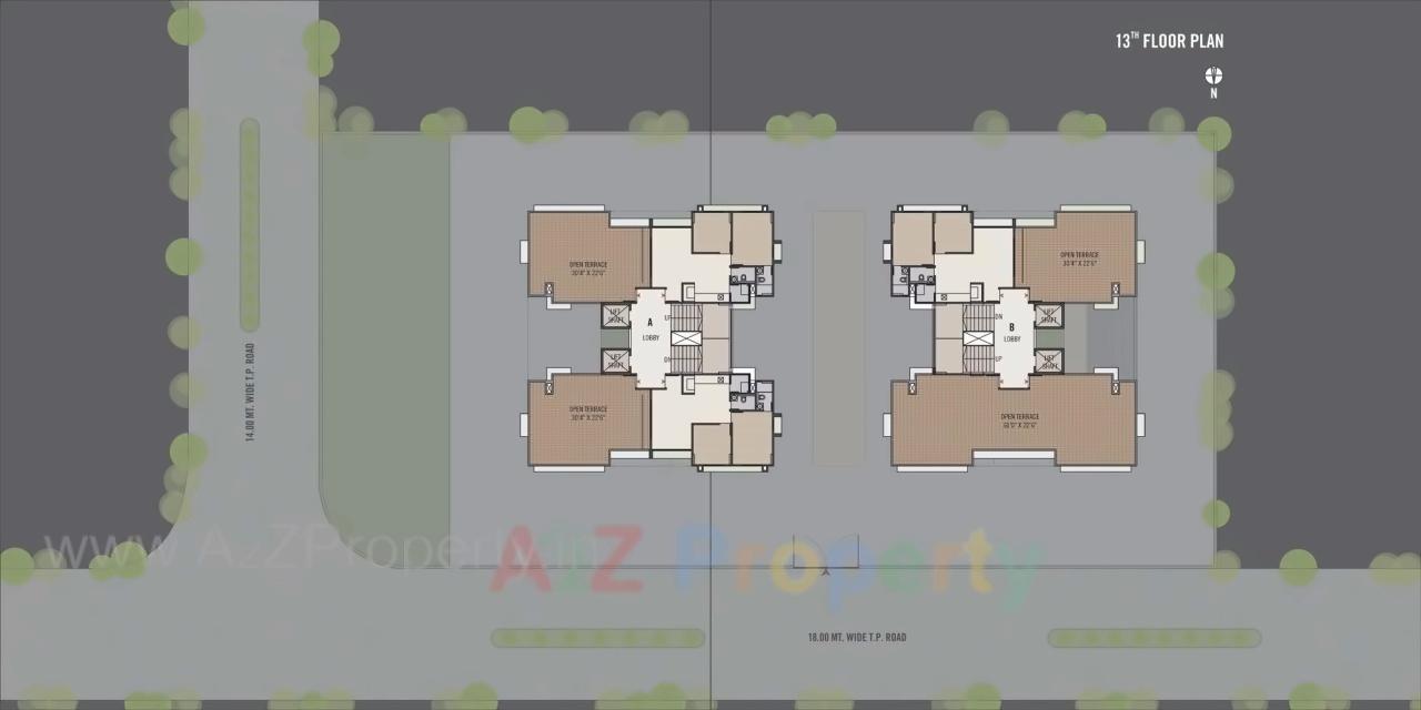 Layout of real estate project Kautilya located at Tragad, Ahmedabad, Gujarat