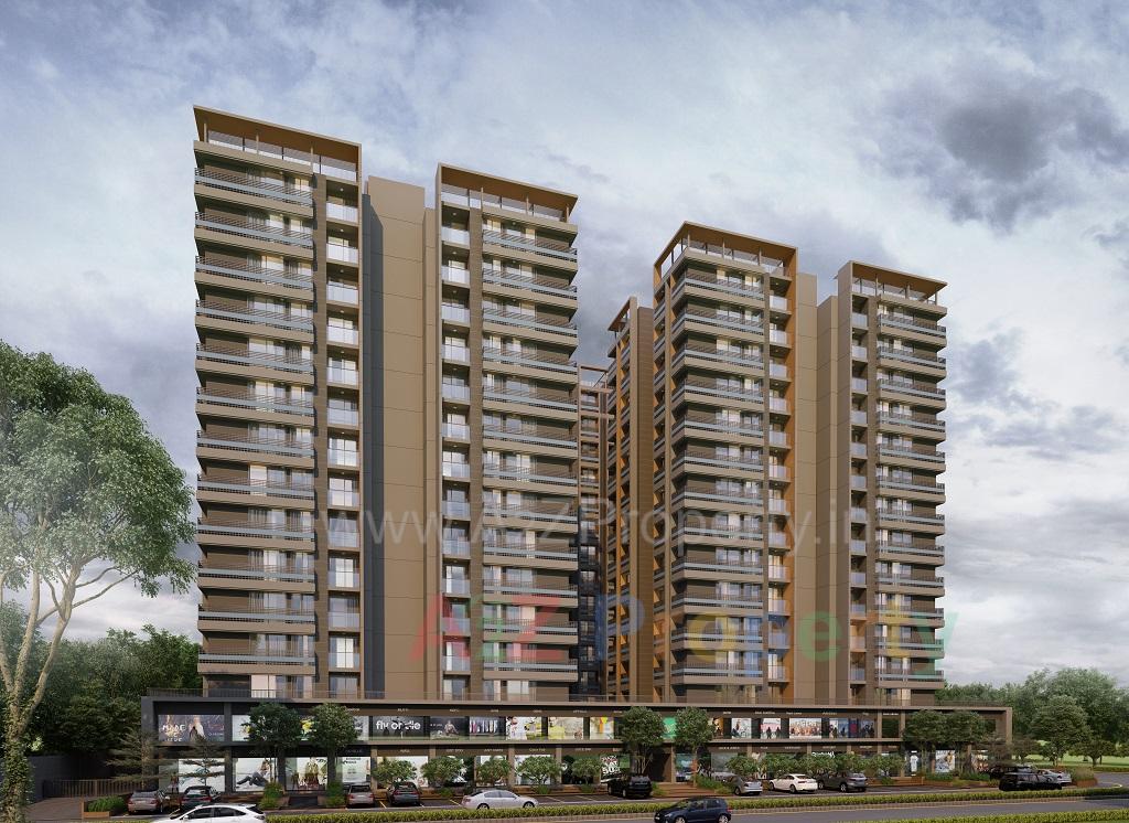 3D Elevation of real estate project Kaveri Soham Vistara located at Shilaj, Ahmedabad, Gujarat