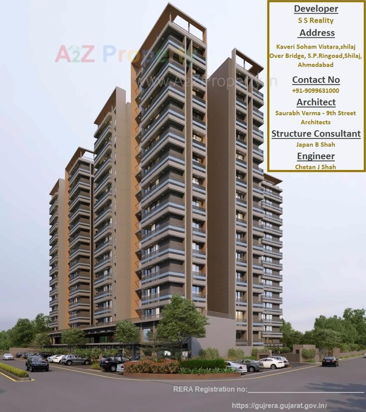 3D Elevation of real estate project Kaveri Soham Vistara located at Shilaj, Ahmedabad, Gujarat