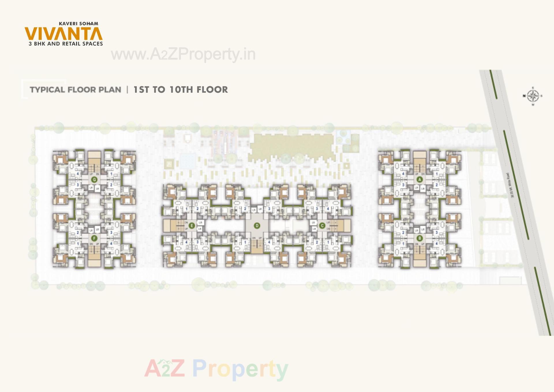 Layout of real estate project Kaveri Soham Vivanta located at Shilaj, Ahmedabad, Gujarat
