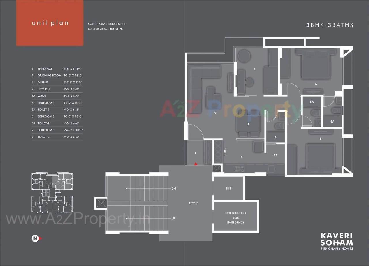 Layout of real estate project Kaveri Soham located at City, Ahmedabad, Gujarat