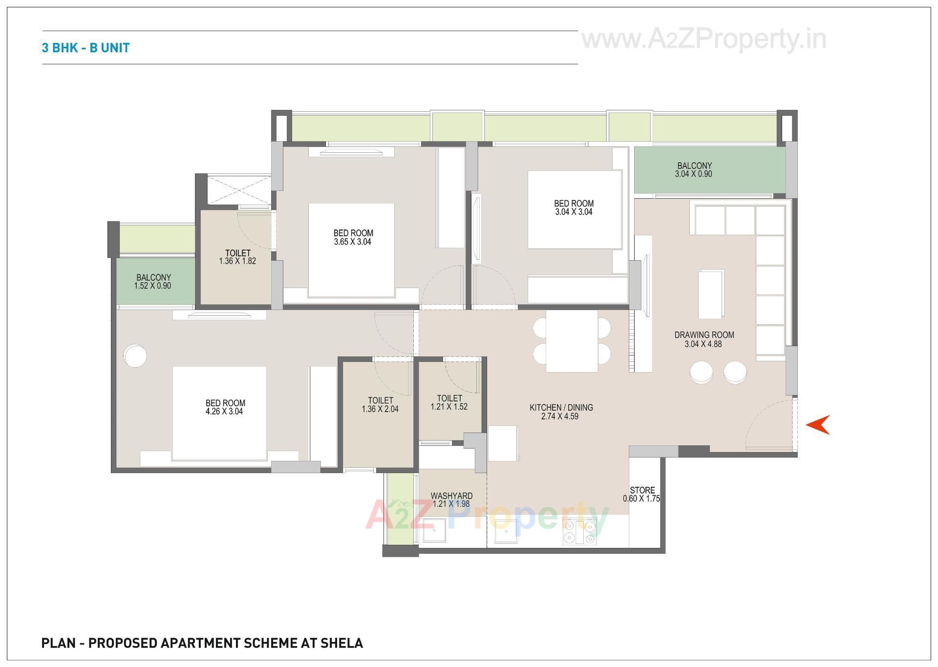 Layout of real estate project Kavisha Aer located at Shela, Ahmedabad, Gujarat